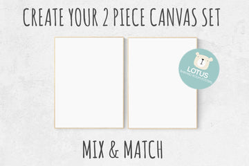 Choose Any 2 prints, Mix and match! Create your canvas set, Custom nursery decor, canvas nursery prints, set of 2 canvas prints, canvas