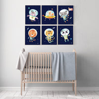 Space themed nursery, Space nursery prints, animal nursery, nursery decor boy, outer space nursery, space nursery art, animal nursery prints