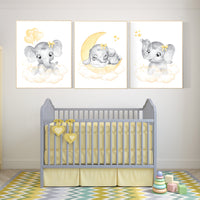 Yellow and gray nursery, elephant nursery, Nursery decor girl, yellow, grey, elephant balloon, girl nursery decor, yellow nursery, animals