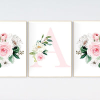 Nursery decor girl pink, nursery decor flower, nursery decor girl floral, flower nursery, girl nursery wall art, pink nursery, boho nursery