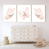 Nursery decor girl butterfly, peach nursery, Butterfly Nursery Art, Girl Nursery Art, Butterflies Nursery Decor for Baby Girl, Butterfly art