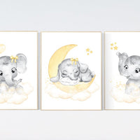 Yellow and gray nursery, elephant nursery, Nursery decor girl, yellow, grey, elephant balloon, girl nursery decor, yellow nursery, animals