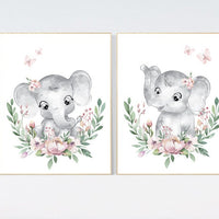 Nursery decor girl butterflies, boho nursery, elephant nursery wall art, nursery decor girl floral, animal prints, flower nursery, boho