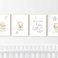 Sheep nursery decor, Gray nursery, grey nursery, nursery prints lambs, nursery wall art sheep, gender neutral nursery, twins, baby room art