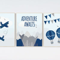 Nursery decor boy mountain, adventure nursery, nursery decor boy plane, world map, adventure awaits, mountain nursery, boy nursery ideas