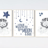 Lion nursery wall art, Nursery decor boy, navy blue nursery art, boy nursery ideas, boy nursery decor, safari animals, animal prints