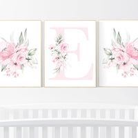 Nursery decor girl pink, nursery decor flower, nursery decor girl floral, flower nursery, girl nursery wall art, pink nursery, boho nursery