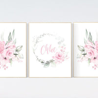 Nursery decor flower, Nursery decor girl pink, nursery decor girl floral, flower nursery, girl nursery wall art, pink nursery, boho nursery
