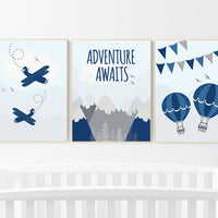 Nursery decor boy mountain, adventure nursery, nursery decor boy plane, world map, adventure awaits, mountain nursery, boy nursery ideas