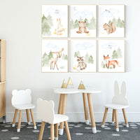 Woodland nursery decor, animals prints, woodland themed nursery, nursery art woodland, nursery prints gender neutral, woodland nursery ideas