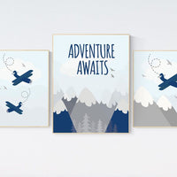 Nursery decor boy adventure, nursery decor boy airplane, world map nursery, adventure awaits, mountain nursery, Adventure nursery decor