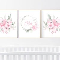 Nursery decor flower, Nursery decor girl pink, nursery decor girl floral, flower nursery, girl nursery wall art, pink nursery, boho nursery