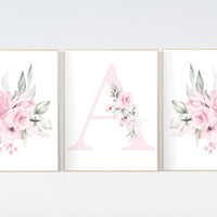 Nursery decor girl pink, nursery decor flower, nursery decor girl floral, flower nursery, girl nursery wall art, pink nursery, boho nursery