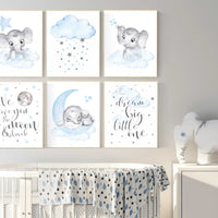 Nursery decor boy animal, we love you to the moon and back, elephant, boys nursery prints. nursery decor boy ideas, nursery art ideas