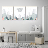 Nursery decor mountain, mountain nursery, adventure nursery, adventure theme nursery, woodland, gender neutral, adventure awaits, forest