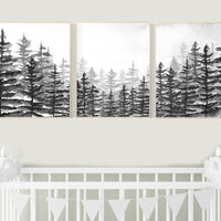 Nursery decor mountain, grey nursery, gender neutral, woodland nursery, adventure theme nursery, gray nursery, forest nursery, mountains