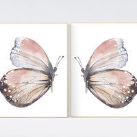 Nursery decor girl butterfly, blush, blush pink, Butterfly Nursery Art, girls room, butterfly prints, Butterfly Art, blush pink, neutral