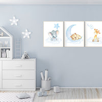 Nursery decor animals, animal prints, Nursery wall art gender neutral, giraffe, bear, elephant nursery decor animals, nursery wall decor