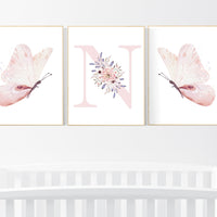 Nursery decor girl butterflies, Butterfly Nursery Art, Girl Nursery Art, Butterflies, Butterfly Art, pink purple, lilac, blush, lavender