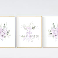 Nursery decor girl flower, Nursery decor girl purple, nursery decor girl flower, lavender, lilac nursery, nursery decor girl name, boho
