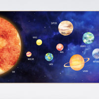 Solar system print, solar system print nursery, large size, solar system wall art, solar system poster, space themed, nursery decor boy