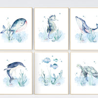 Nursery decor under the sea, ocean nursery, nursery decor boy nautical, nursery decor nautical, sea theme nursery decor, fish, whale, sea