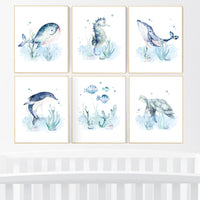 Nursery decor under the sea, ocean nursery, nursery decor boy nautical, nursery decor nautical, sea theme nursery decor, fish, whale, sea