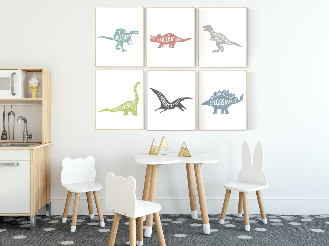 Nursery decor boy dinosaur, dinosaur wall art decor, kids room decor dinosaur, dino nursery, dinosaur prints, boy nursery bedroom, children