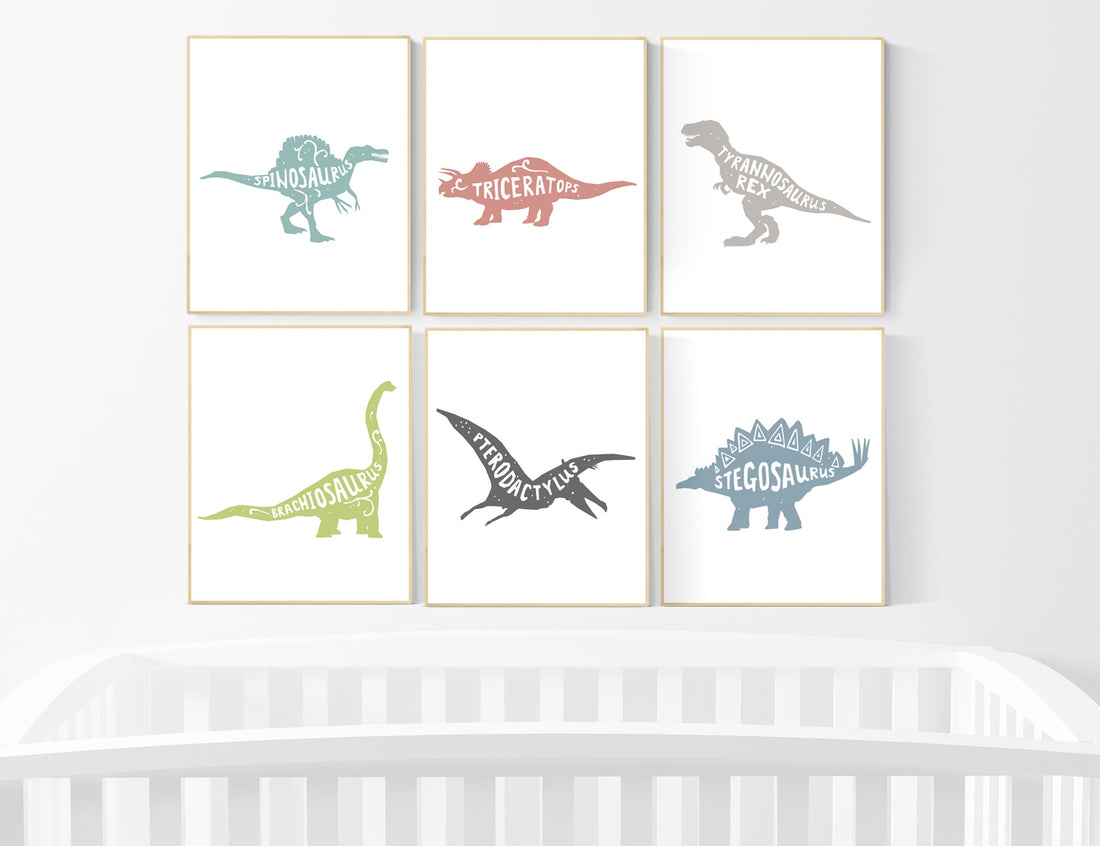 Nursery decor boy dinosaur, dinosaur wall art decor, kids room decor dinosaur, dino nursery, dinosaur prints, boy nursery bedroom, children