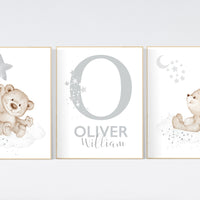 Nursery decor gender neutral, bear nursery, nursery decor boy, bear nursery print, teddy bear decor, nursery wall art animals, boy nursery