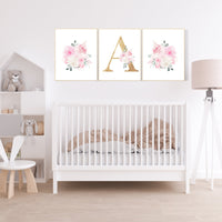 Nursery decor girl pink, nursery decor flower, nursery decor girl floral, flower nursery, girl nursery wall art, pink nursery, boho nursery