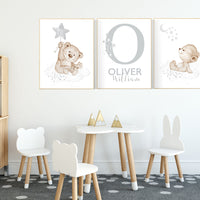 Nursery decor gender neutral, bear nursery, nursery decor boy, bear nursery print, teddy bear decor, nursery wall art animals, boy nursery