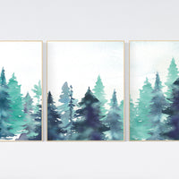 Nursery decor boy mountain, woodland nursery, adventure theme nursery, woodland, gender neutral, forest nursery, mountains, forest, tree