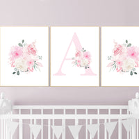 Nursery decor girl pink, nursery decor flower, nursery decor girl floral, flower nursery, girl nursery wall art, pink nursery, boho nursery
