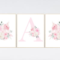 Nursery decor girl pink, nursery decor flower, nursery decor girl floral, flower nursery, girl nursery wall art, pink nursery, boho nursery