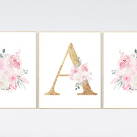 Nursery decor girl pink, nursery decor flower, nursery decor girl floral, flower nursery, girl nursery wall art, pink nursery, boho nursery