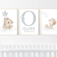 Nursery decor gender neutral, bear nursery, nursery decor boy, bear nursery print, teddy bear decor, nursery wall art animals, boy nursery