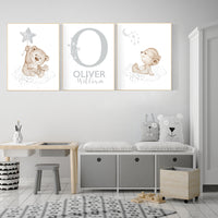 Nursery decor gender neutral, bear nursery, nursery decor boy, bear nursery print, teddy bear decor, nursery wall art animals, boy nursery