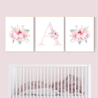 Nursery decor girl boho, nursery decor flower, nursery decor girl floral, flower nursery, girl nursery wall art, pink nursery, boho nursery