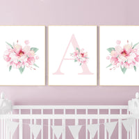 Nursery decor girl boho, nursery decor flower, nursery decor girl floral, flower nursery, girl nursery wall art, pink nursery, boho nursery