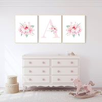 Nursery decor girl boho, nursery decor flower, nursery decor girl floral, flower nursery, girl nursery wall art, pink nursery, boho nursery