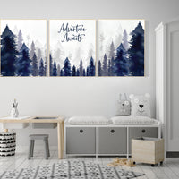 Woodland Nursery Decor, Baby Boy Nursery, Mountain Nursery, Adventure Awaits Print, Nursery decor boy, woodland nursery