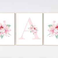 Nursery decor girl boho, nursery decor flower, nursery decor girl floral, flower nursery, girl nursery wall art, pink nursery, boho nursery