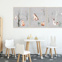 Gender neutral nursery, Nursery decor woodland animals, Woodland Nursery Wall Art, forest, animal nursery wall decor, nursery wall decor