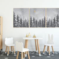 Woodland Nursery Prints, gender neutral, Nursery Wall Art, Mountain Nursery Print, Forest Nursery Prints, Woodland Nursery Decor, tree