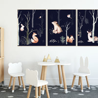 Nursery decor woodland animals, Woodland Nursery Wall Art, forest, animal nursery wall decor, gender neutral, nursery wall decor, animals