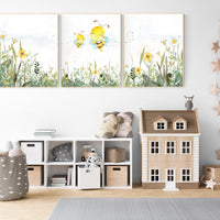 nursery decor neutral, gender neutral nursery decor, bee nursery decor, bee nursery prints, nursery wall art prints, yellow nursery art