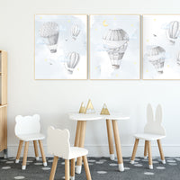 Nursery decor gender neutral, hot air balloon, neutral nursery, baby room decor, nursery prints, hot air balloon nursery, unisex nursery