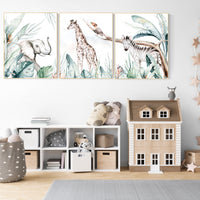 Nursery decor animals, animal prints, jungle animals, gender neutral, nursery wall decor, Woodland Nursery Wall Art, animal nursery art