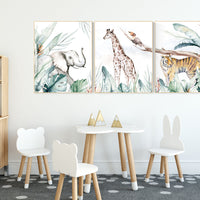 Nursery decor animals, animal prints, jungle animals, gender neutral, nursery wall decor, Woodland Nursery Wall Art, animal nursery art